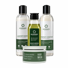Rosemary Hair Growth Kit (Oil 150ml + Shampoo 300ml + Conditioner 300ml + Hair Mask 100g)