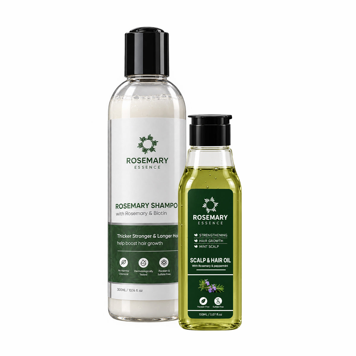 Rosemary Hair Growth Bundle (Oil 150ml & Shampoo 300ml)